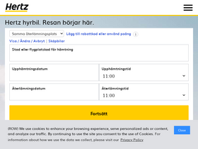 'hertz.se' screenshot