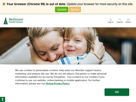 'redwoodcu.org' screenshot