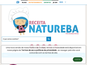 'receitanatureba.com' screenshot