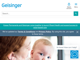 'geisinger.edu' screenshot