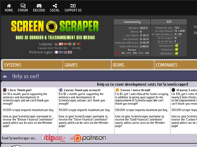 'screenscraper.fr' screenshot