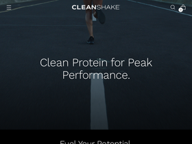 CleanShake homepage screenshot