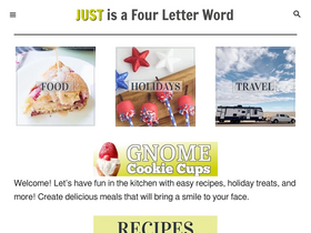 'justisafourletterword.com' screenshot