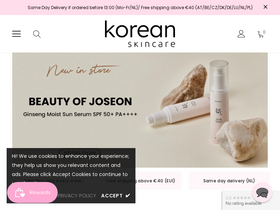 'koreanskincare.nl' screenshot
