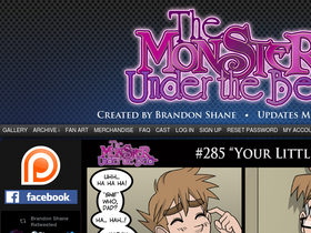 'themonsterunderthebed.net' screenshot