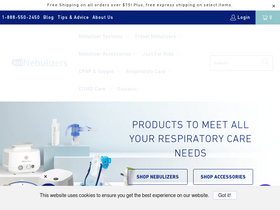 'justnebulizers.com' screenshot