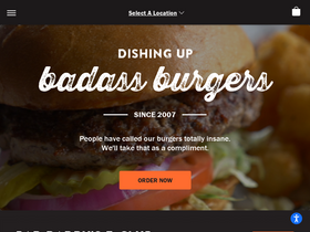 'baddaddysburgerbar.com' screenshot