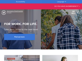'sahealth.sa.gov.au' screenshot