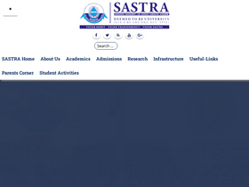 'sastra.edu' screenshot