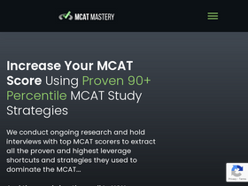 'mcatmastery.net' screenshot
