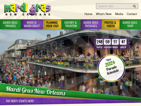 'mardigrasneworleans.com' screenshot
