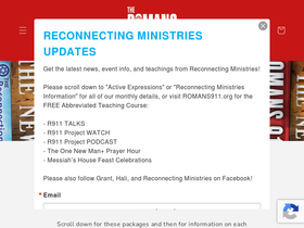 romans911shop.org homepage screenshot