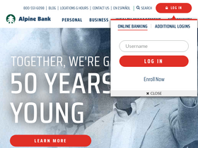 'alpinebank.com' screenshot