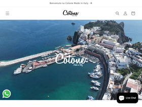 cotonemadeinitaly.it homepage screenshot