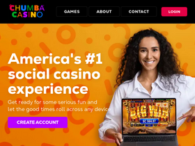 'chumbacasino.com' screenshot