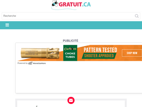 'gratuit.ca' screenshot