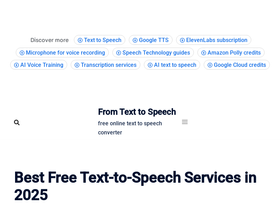 'fromtexttospeech.com' screenshot
