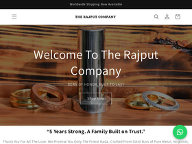 therajputcompany.com homepage screenshot