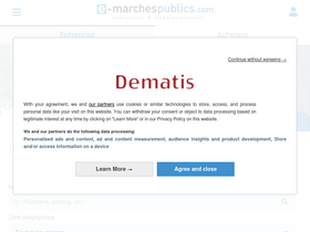 'e-marchespublics.com' screenshot