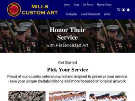 millscustomart.com homepage screenshot