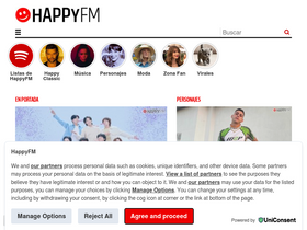 'happyfm.es' screenshot