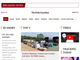 'thedailyguardian.com' screenshot