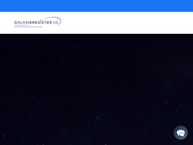 Galaxieregister website screenshot
