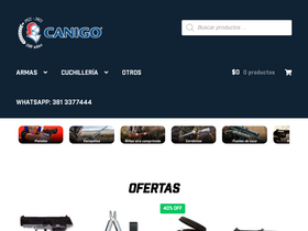 'armeriacanigo.com.ar' screenshot