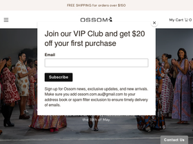 ossom.com.au homepage screenshot