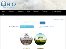 'ohiomemory.org' screenshot