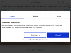 'littleangelsprams.co.uk' screenshot