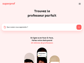 'superprof.be' screenshot