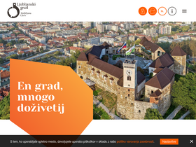 'ljubljanskigrad.si' screenshot