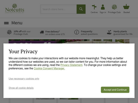 'notcutts.co.uk' screenshot