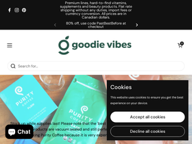 Goodie Vibes website screenshot