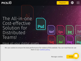 'pics.io' screenshot