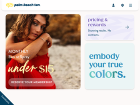 'palmbeachtan.com' screenshot