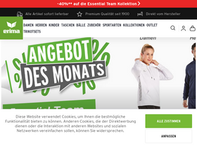 'erima.de' screenshot