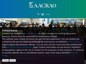 'aacrao.org' screenshot
