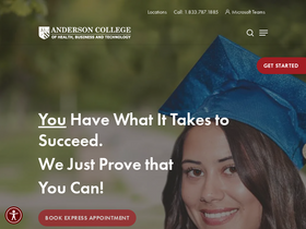 'andersoncollege.com' screenshot