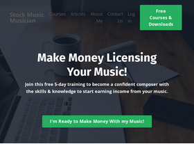 'stockmusicmusician.com' screenshot