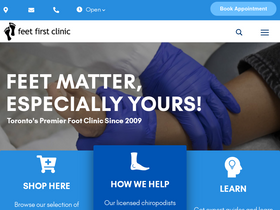 'feetfirstclinic.com' screenshot