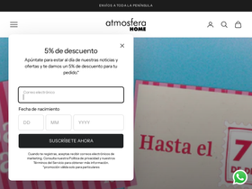 atmosferahome.es homepage screenshot