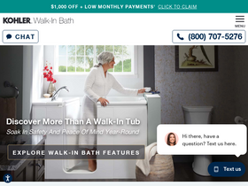 'kohlerwalkinbath.com' screenshot