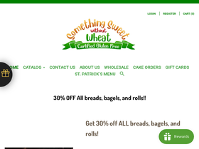 somethingsweetwithoutwheat.net homepage screenshot