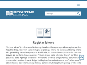 'registarlekova.rs' screenshot