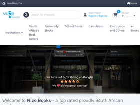 'wizebooks.co.za' screenshot