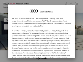 'audi-mediacenter.com' screenshot