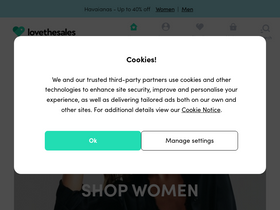 'lovethesales.com' screenshot
