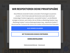 'iu-dualesstudium.de' screenshot